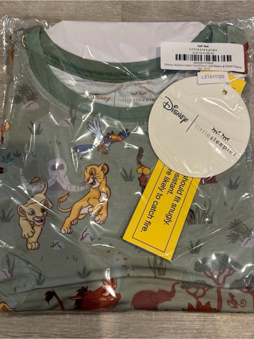 Little Sleepies Simba Safari Long Sleeve Top - Sage Green